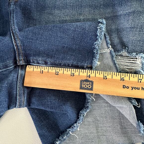 Edgely Women's Plus Size Denim Shorts 22W Distressed Stretch Casual Jean Shorts - Picture 7 of 8